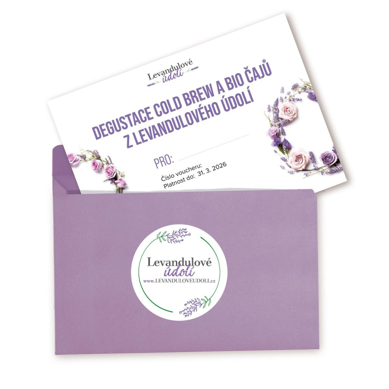 Levandulové údolí Voucher na degustaci cold brew a BIO čajů