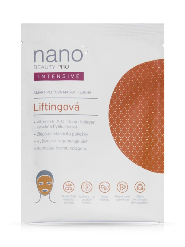 Nano BEAUTY PRO NanoBeauty Liftingová nanovlákenná maska Intensive, 1ks