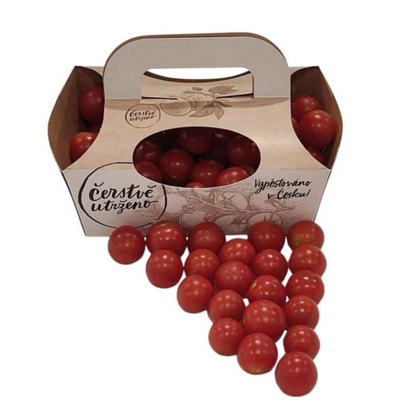 Čerstvě utrženo – Rajčata cherry volně bez větvičky, balení