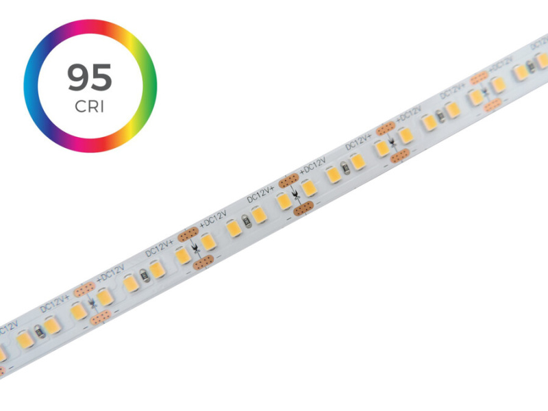 LED pásek CRI>95, 12W, 1500Lm/m, PROFI, 12V, IP20, 160LED/m Barva světla: Neutrální bílá, 4300K