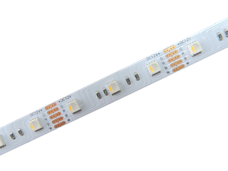 RGBW LED pásek 4v1, 19,2W/m, RGB+bílá 4300K, 10mm, PROFI, 24V, IP20, 60LED/m, 4040