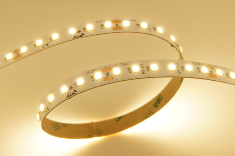 Jednobarevný LED pásek 10W, 120LED, CRI>80, 10mm, 2OZ, 300LSE, 24VDC, 3 roky záruka Barva světla: Teplá bílá, 3000K