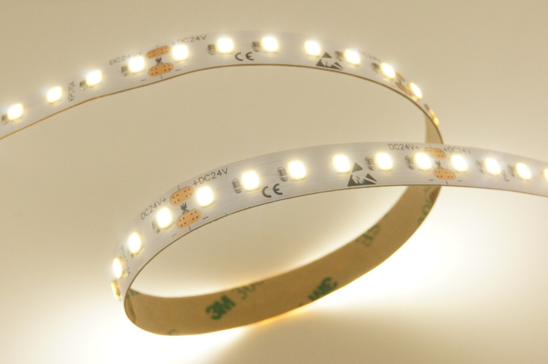 Jednobarevný LED pásek 10W, 120LED, CRI>80, 10mm, 2OZ, 300LSE, 24VDC, 3 roky záruka Barva světla: Neutrální bílá, 4000K