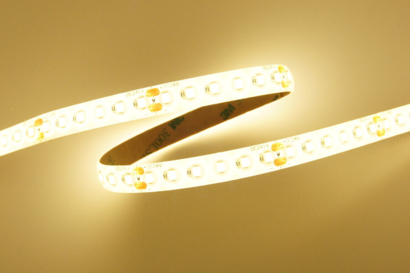 Voděodolný LED pásek 10W/m, 24V, IP65, 120LED/m, CRI>90, 10mm Barva světla: Teplá bílá, 3000K
