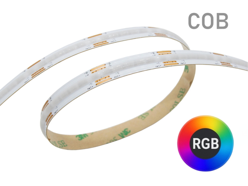 14W RGB COB LED pásek, 10mm, 576LED/m, 24VDC, IP20
