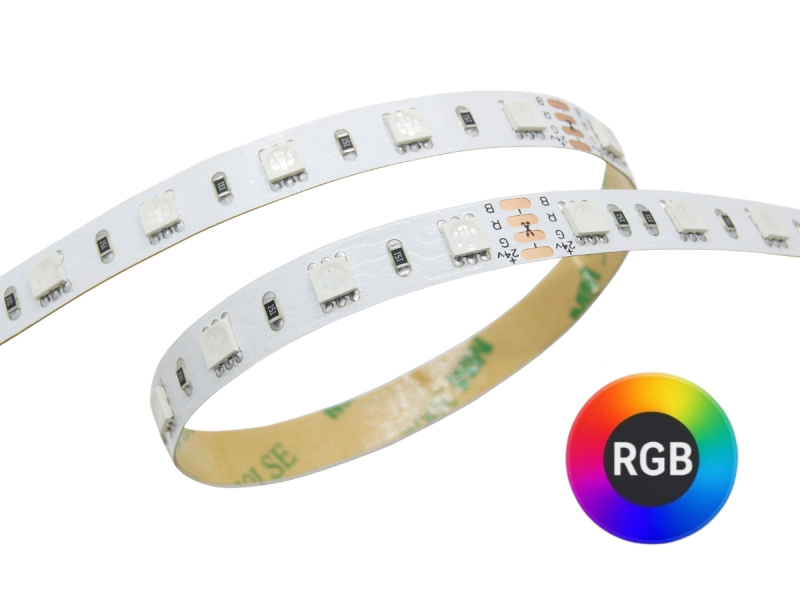 14W RGB SMD5050 LED pásek, 10mm, 60LED/m, 24VDC, IP20