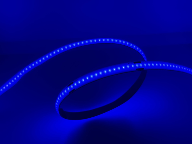LED pásek COB 10W, 320LED, CRI>90, 8mm, 2OZ, 3M, 24VDC, IP20 Barva světla: Modrá