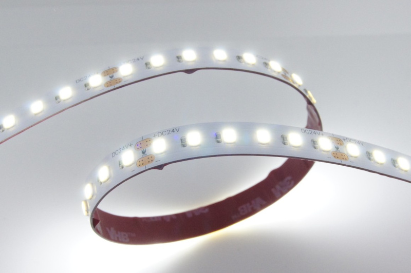 Jednobarevný LED pásek 10W, 120LED, CRI>80, 10mm, 2OZ, 300LSE, 24VDC, 3 roky záruka Barva světla: Studená bílá, 6500K