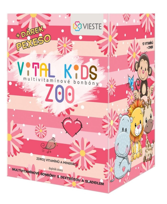 VIESTE Vital kids zoo + pexeso 12 x 12 pastilek