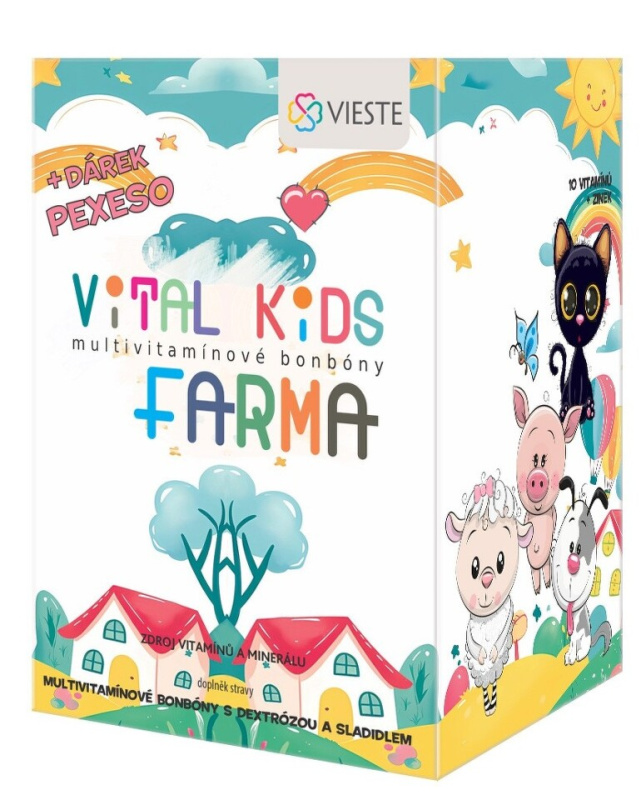 VIESTE Vital kids farma + pexeso 12 x 12 pastilek
