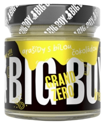 BIG BOY® Grand Zero bílé - Arašídový krém s bílou čokoládou bez cukru 250g