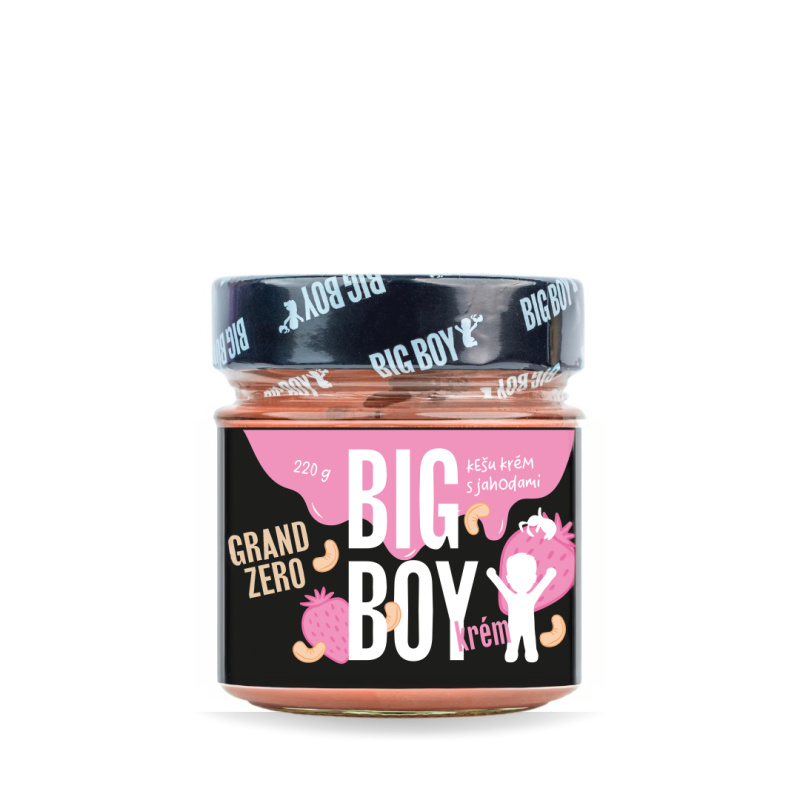 BIG BOY® Grand zero jahoda -  Kešu krém s jahodami 220g
