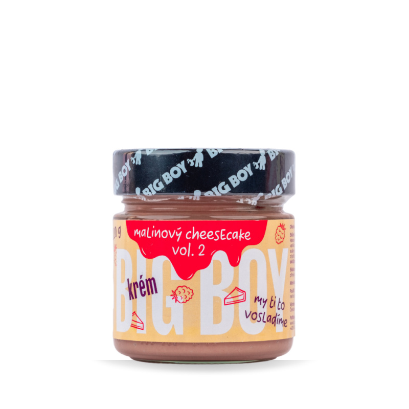 Big Boy Malinový Cheesecake VOL. 2 - ořechový krém s příchutí malinového cheesecaku 220 g
