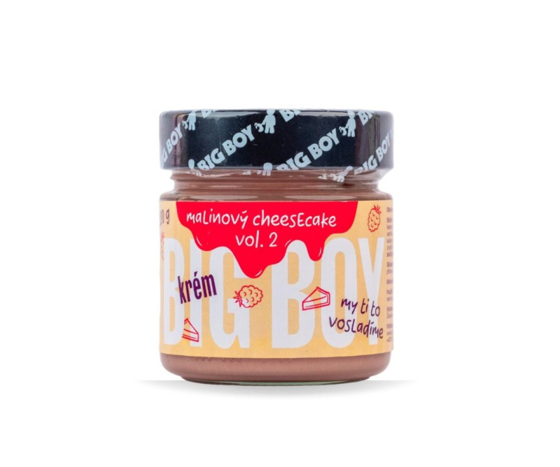 Big Boy Malinový Cheesecake VOL. 2 - ořechový krém s příchutí malinového cheesecaku 220 g