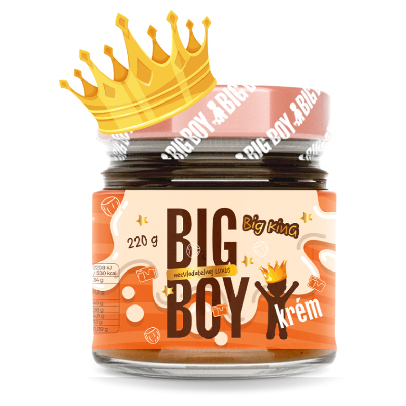 Big Boy Big King - Krém s lískovými ořechy s mlékem a karamelem 220 g