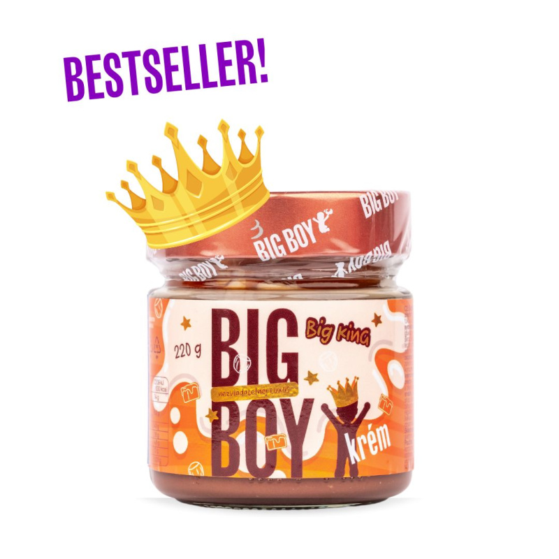 Big Boy Big King - Krém s lískovými ořechy s mlékem a karamelem 220 g