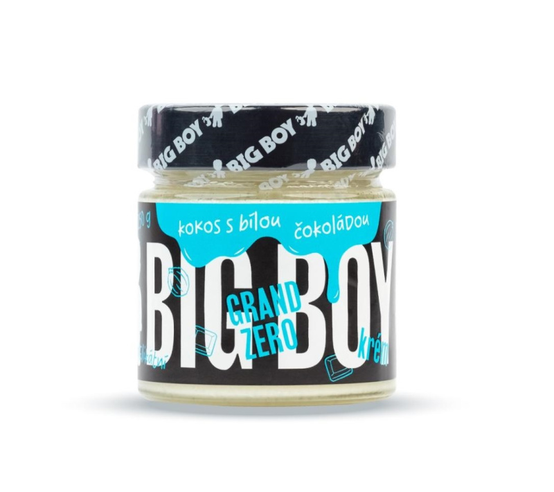 BIG BOY® Grand Zero kokosové - Kokosový krém s kokosem a bílou čokoládou bez cukru 250g