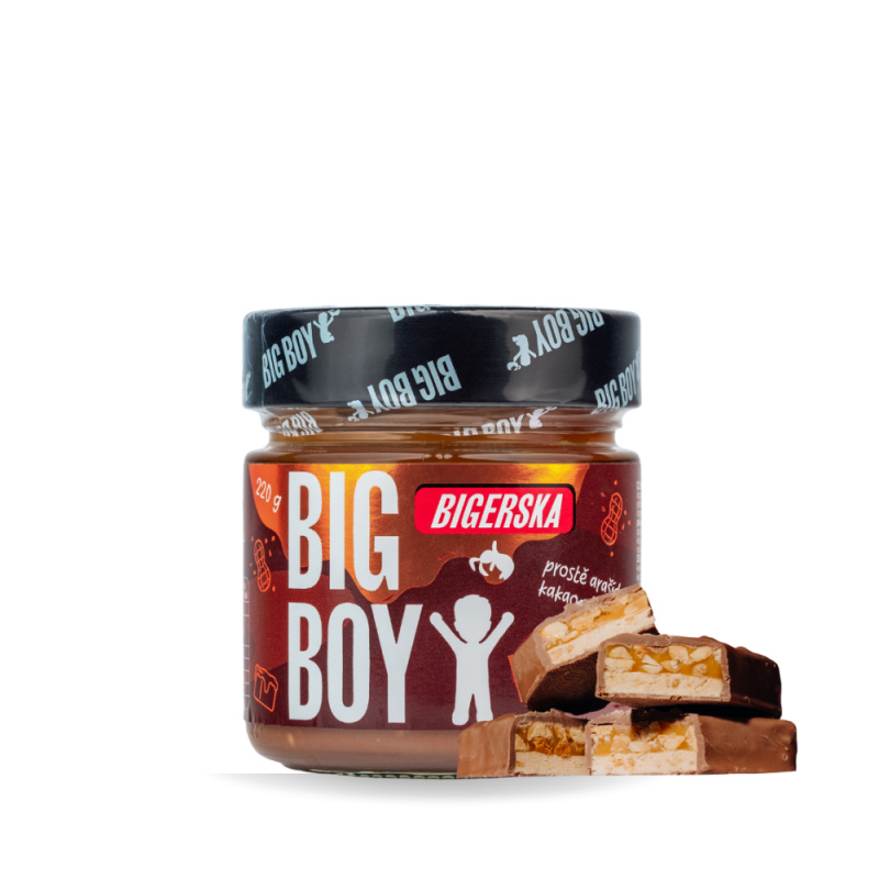 BIG BOY® Bigerska 220g Sladký arašídový krém s kakaem a slaným karamelem