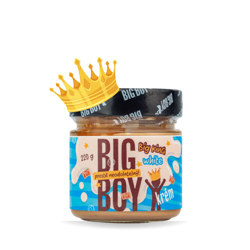 BIG BOY® Big King White - Krém s lískovými ořechy a mlékem 220g
