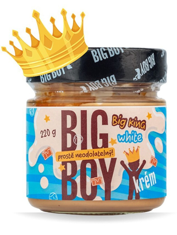 BIG BOY® Big King White - Krém s lískovými ořechy a mlékem 220g
