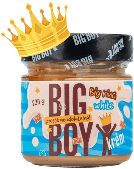 BIG BOY® Big King White - Krém s lískovými ořechy a mlékem 220g