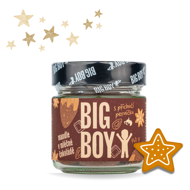 BIG BOY® Mandle v mléčné čokoládě s perníkovým kořením 140g