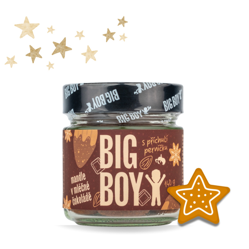BIG BOY® Mandle v mléčné čokoládě s perníkovým kořením 140g
