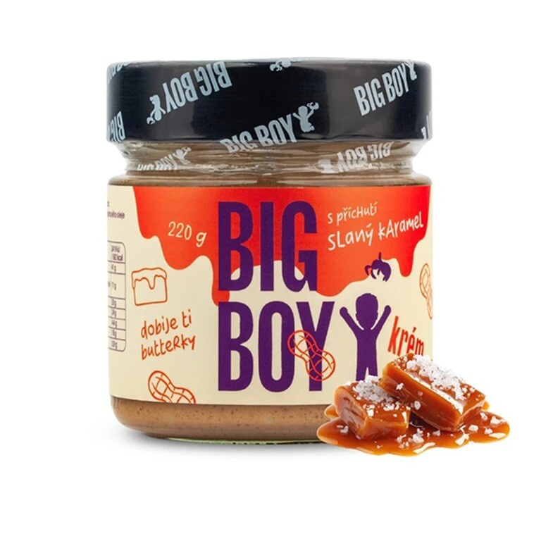 BIG BOY® Slaný karamel - Arašídový krém s karamelem a himalajskou solí 220g