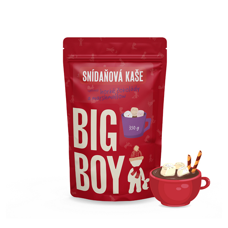 BIG BOY® Kaše s příchutí horké čokolády s marshmallow 350g