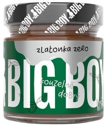 BIG BOY® Zlatonka zero - Lískový krém s březovým cukrem a kousky křupavých oříšků  220g