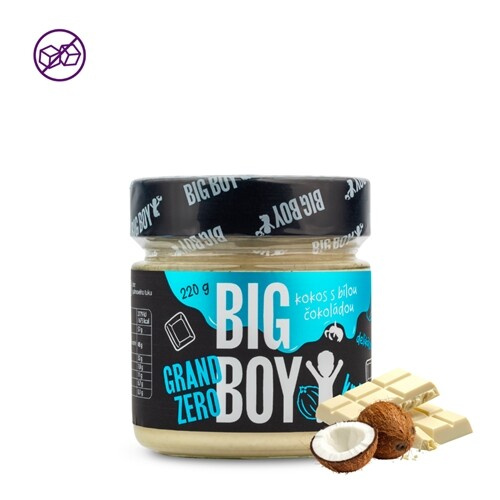 BIG BOY® Grand zero kokos a bílá čokoláda 220g