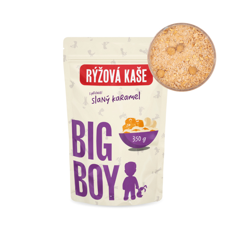 BIG BOY® Rýžová kaše Sweet and Salty s příchutí slaného karamelu 350g Eko varianta
