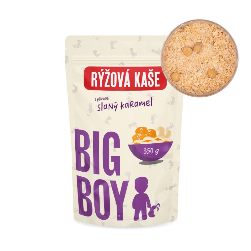 BIG BOY® Rýžová kaše Sweet and Salty s příchutí slaného karamelu 350g Eko varianta