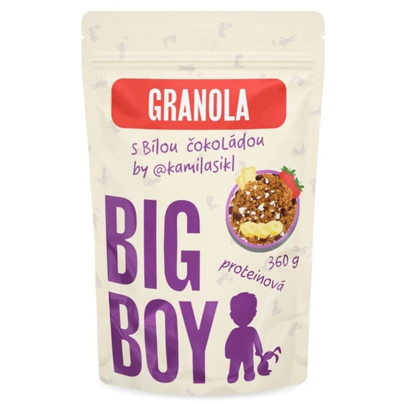 Big Boy Proteinová granola Eko varianta 360 g - s bílou čokoládou by @kamilasikl