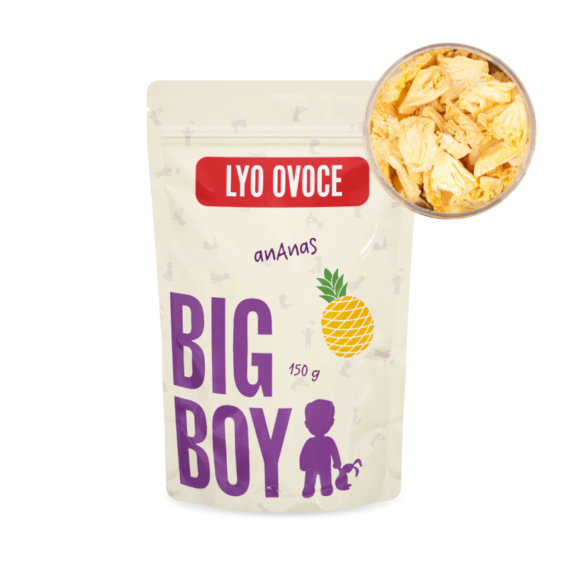 BIG BOY® Ananas kousky lyofilizované 150 g Eko varianta