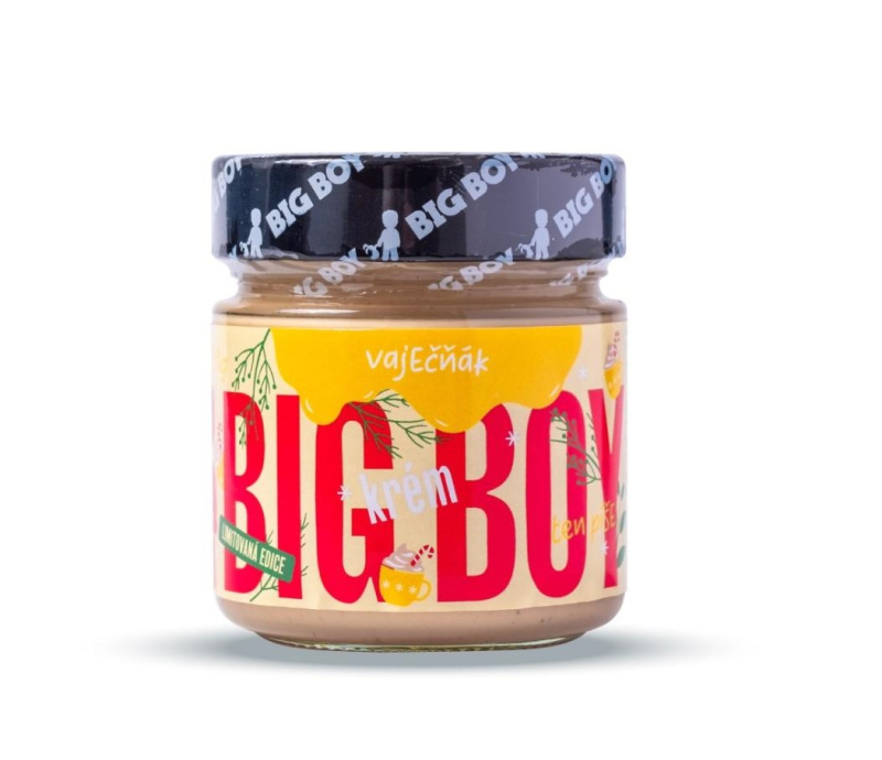 BIG BOY® Vaječňák - Kešu krém s bílou čokoládou, vanilkou a vaječno-rumovou příchutí 220g