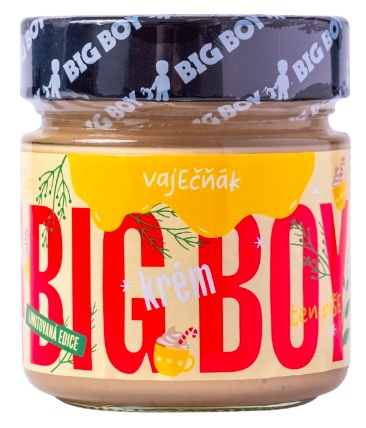 BIG BOY® Vaječňák - Kešu krém s bílou čokoládou, vanilkou a vaječno-rumovou příchutí 220g