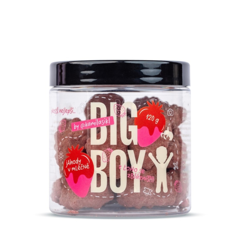 Big Boy Jahody v mléčné čokoládě by @kamilasikl - 120 g