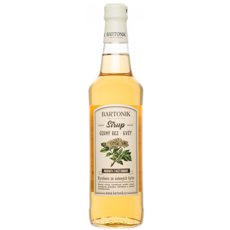 Bartonik Sirup květ černého bezu sklo