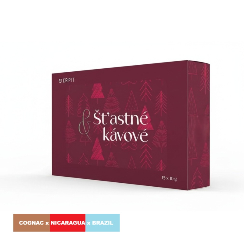 Vánoční edice kávy ve filtru – Mix 3 druhů 15 káv