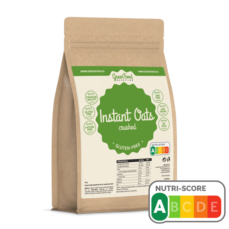 GreenFood Nutrition Ovesné vločky bezlepkové 650 g
