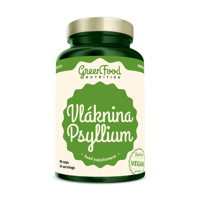 GreenFood Vláknina Psyllium 96 kapslí