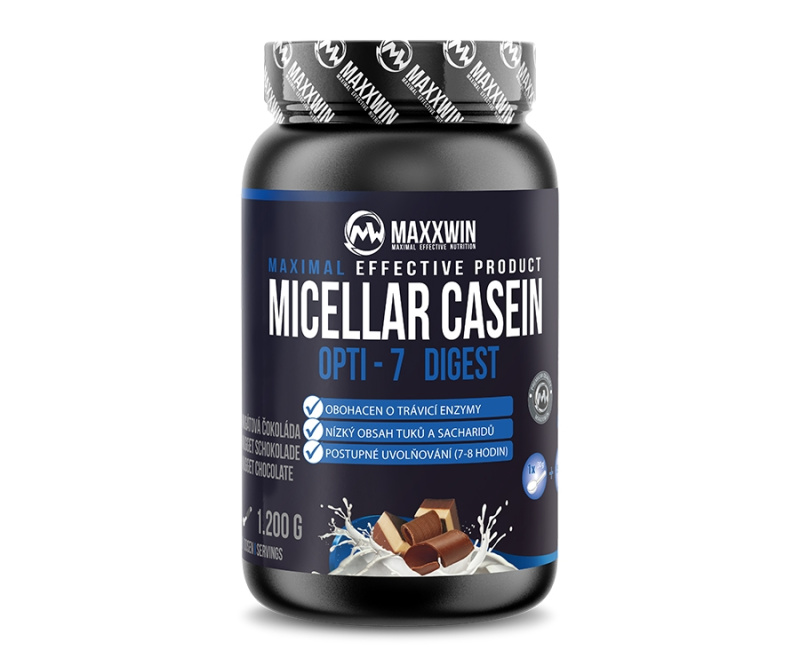 MAXXWIN Micelární kasein příchuť nugátová čokoláda 1200 g