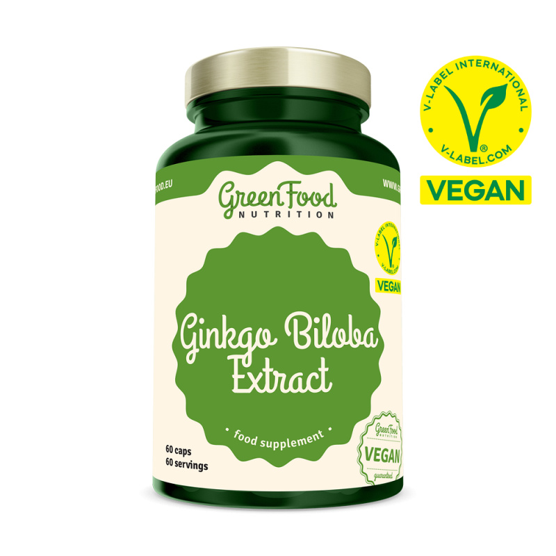 GREENFOOD NUTRITION Ginkgo biloba extract 60 kapslí
