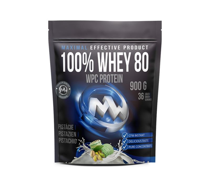 MAXXWIN 100% Whey protein 80 pistácie 900 g