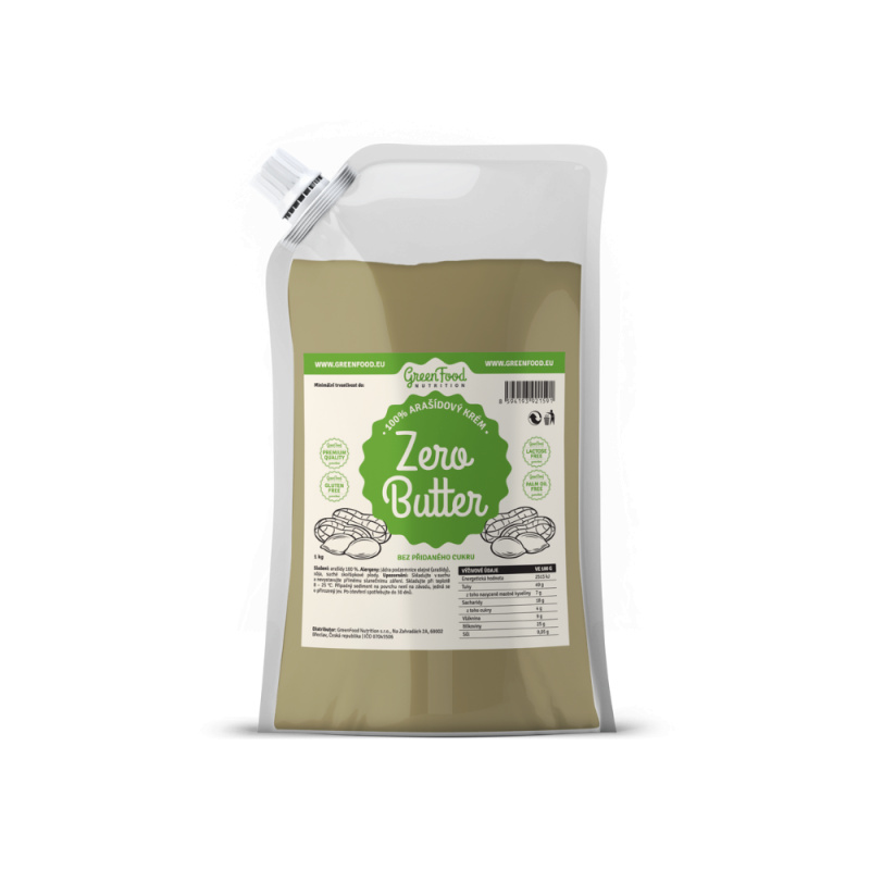 GreenFood Nutrition Zero Butter 100% Arašídový krém 50g