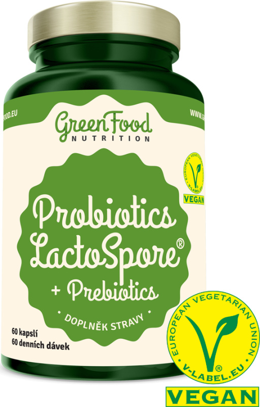 GreenFood Probiotics Lactospore + Prebiotics 60 kapslí