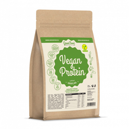 GreenFood Nutrition Vegan Protein 750g Příchuť: Vanilka