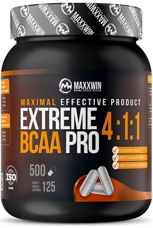 MAXXWIN Extreme BCAA PRO 4:1:1 500 kapslí