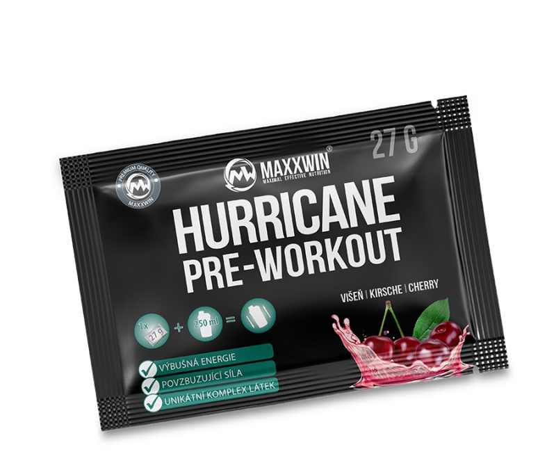 MAXXWIN Hurricane Pre-Workout 27 g višeň